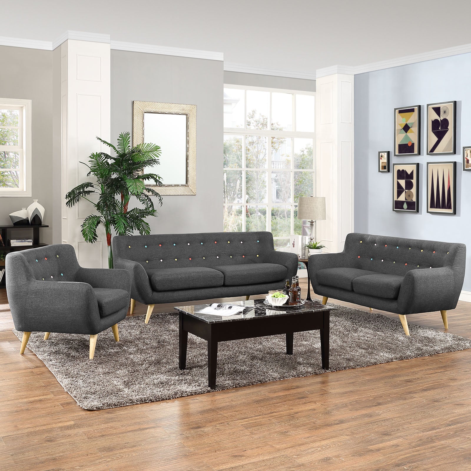 Modway Remark 3 Piece Living Room Set | Sofas | Modishstore-21