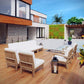Modway Marina 8 Piece Outdoor Patio Teak Sofa Set - EEI-1817 | Outdoor Sofas, Loveseats & Sectionals | Modishstore - 1