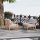 Modway EEI-1818 Marina 4 Piece Outdoor Patio Teak Sofa Set | Outdoor Sofas, Loveseats & Sectionals | Modishstore-8