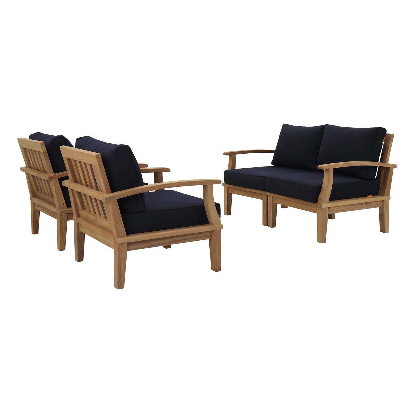Modway EEI-1818 Marina 4 Piece Outdoor Patio Teak Sofa Set | Outdoor Sofas, Loveseats & Sectionals | Modishstore-17
