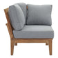 Modway EEI-1820 Marina 3 Piece Outdoor Patio Teak Sofa Set - Natural White | Outdoor Sofas, Loveseats & Sectionals | Modishstore-3
