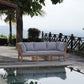 Modway EEI-1820 Marina 3 Piece Outdoor Patio Teak Sofa Set - Natural White | Outdoor Sofas, Loveseats & Sectionals | Modishstore