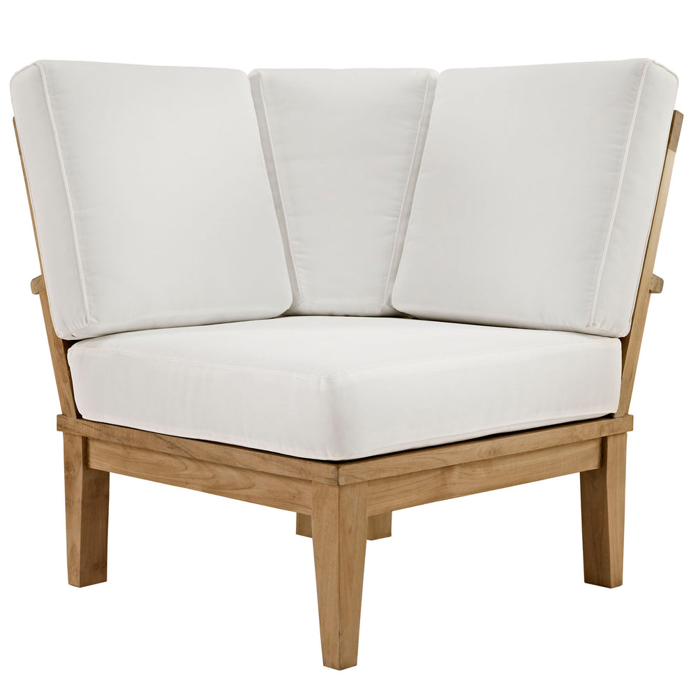 Modway EEI-1820 Marina 3 Piece Outdoor Patio Teak Sofa Set - Natural White - EEI-1820 | Outdoor Sofas, Loveseats & Sectionals | Modishstore - 5