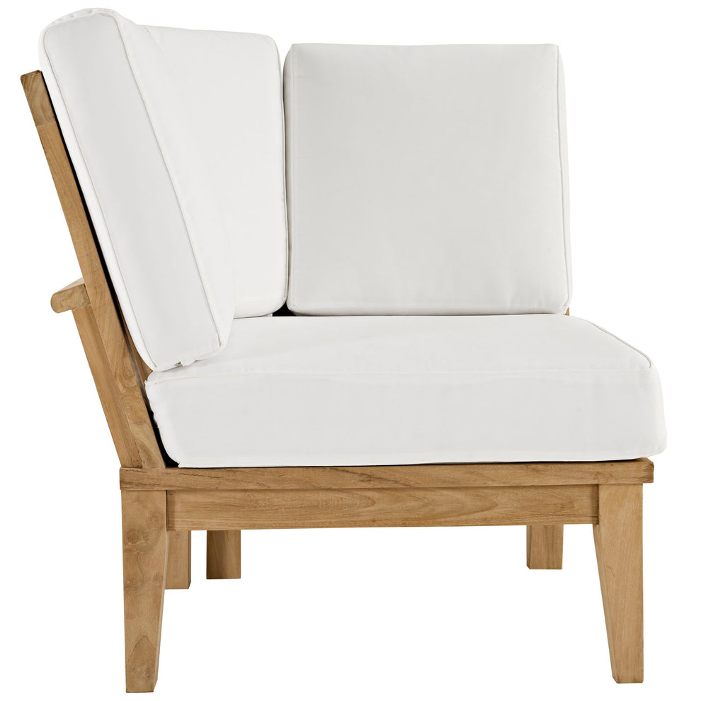 Modway EEI-1820 Marina 3 Piece Outdoor Patio Teak Sofa Set - Natural White - EEI-1820 | Outdoor Sofas, Loveseats & Sectionals | Modishstore - 2