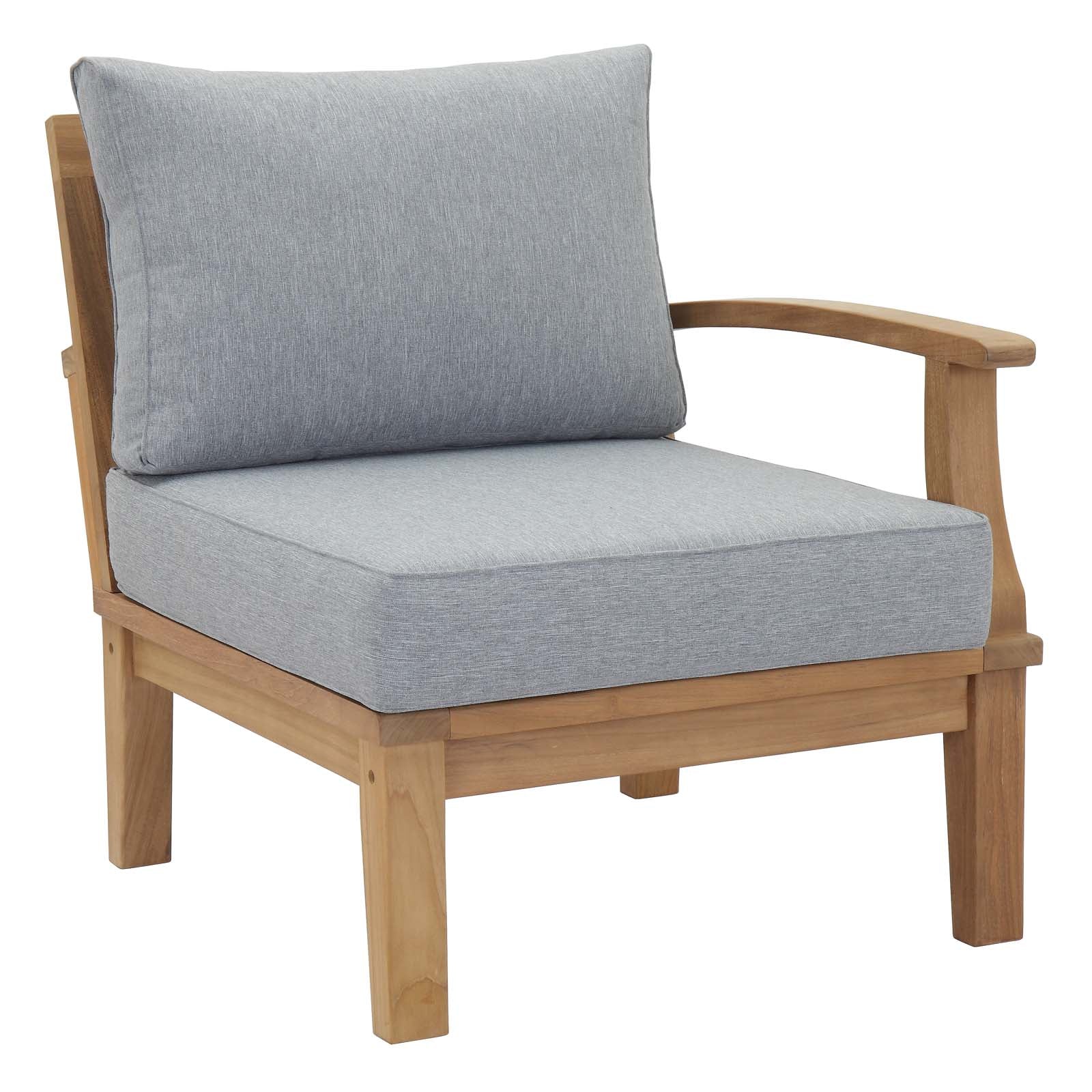 Modway EEI-1822 Marina 2 Piece Outdoor Patio Teak Sofa Set - Natural White | Outdoor Sofas, Loveseats & Sectionals | Modishstore-5