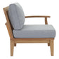 Modway EEI-1822 Marina 2 Piece Outdoor Patio Teak Sofa Set - Natural White | Outdoor Sofas, Loveseats & Sectionals | Modishstore-6