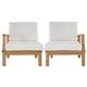 Modway EEI-1822 Marina 2 Piece Outdoor Patio Teak Sofa Set - Natural White | Outdoor Sofas, Loveseats & Sectionals | Modishstore-14