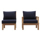 Modway EEI-1823 Marina 2 Piece Outdoor Patio Teak Sofa Set - Natural White | Outdoor Sofas, Loveseats & Sectionals | Modishstore-8