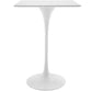 modway Lippa 28" Square Wood Top Bar Table White | Bar Table | Modishstore-4