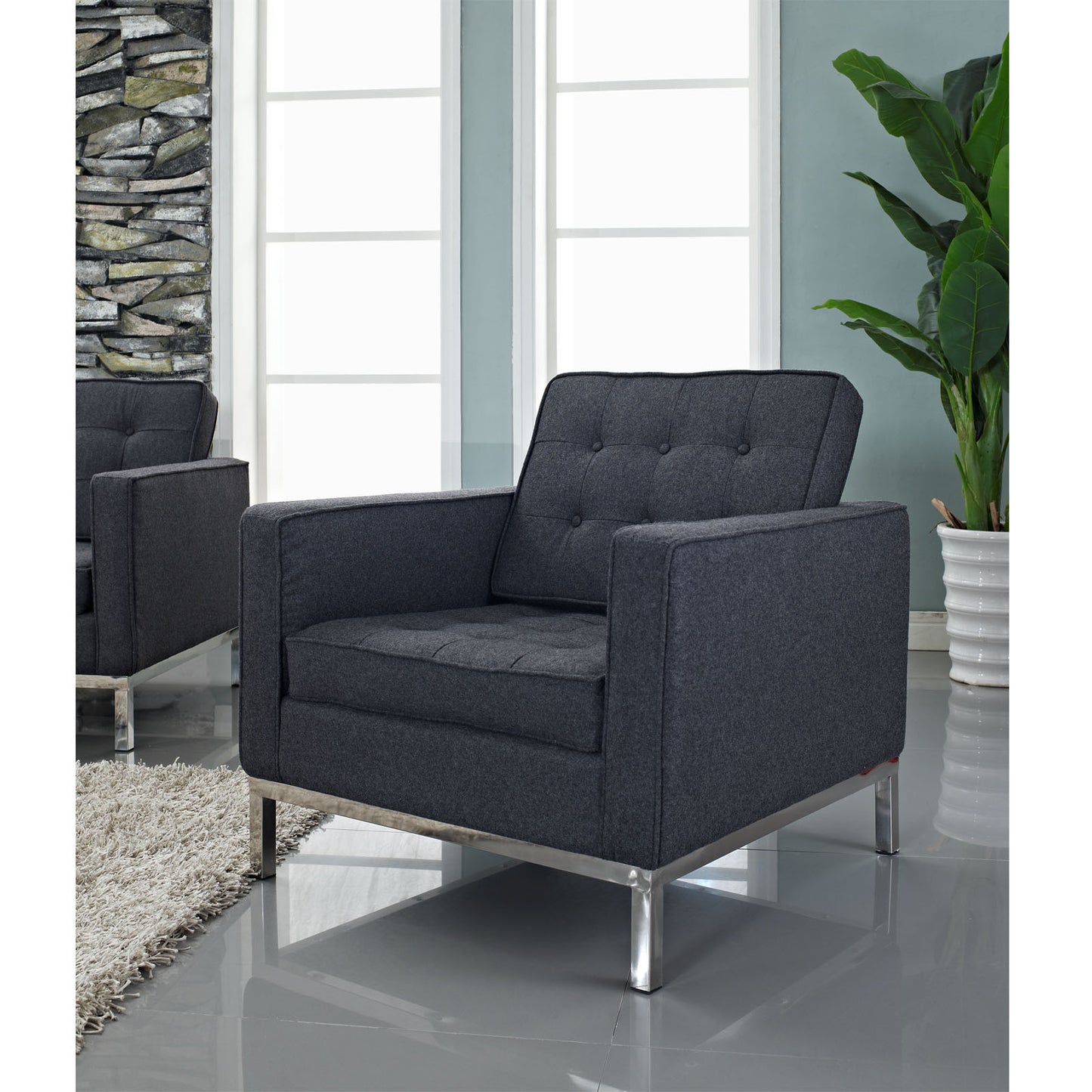 Loft Wool Armchair By Modway - EEI-184 | Armchairs | Modishstore - 7