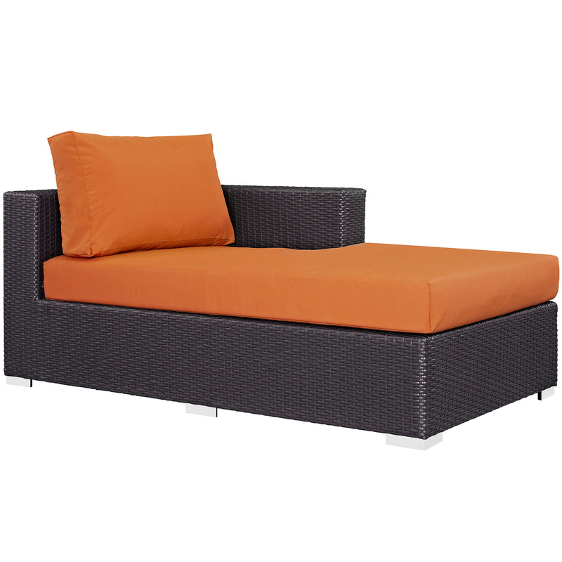 Convene Outdoor Patio Fabric Right Arm Chaise By Modway - EEI-1843 | Outdoor Chaise Lounges | Modishstore - 1