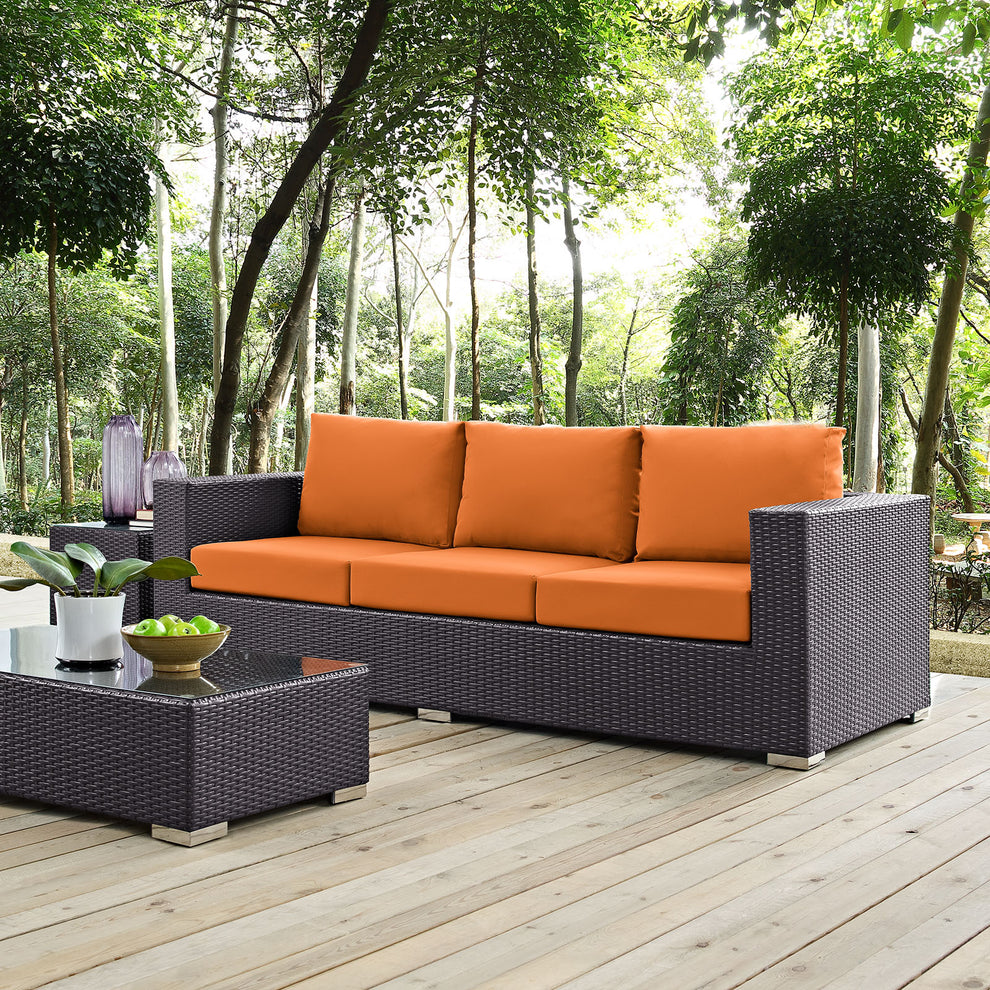 Modway Convene Outdoor Patio Sofa - EEI-1844 | Outdoor Sofas, Loveseats & Sectionals | Modishstore - 9