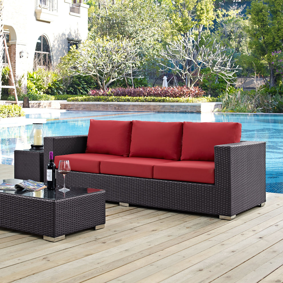 Modway Convene Outdoor Patio Sofa - EEI-1844 | Outdoor Sofas, Loveseats & Sectionals | Modishstore - 16