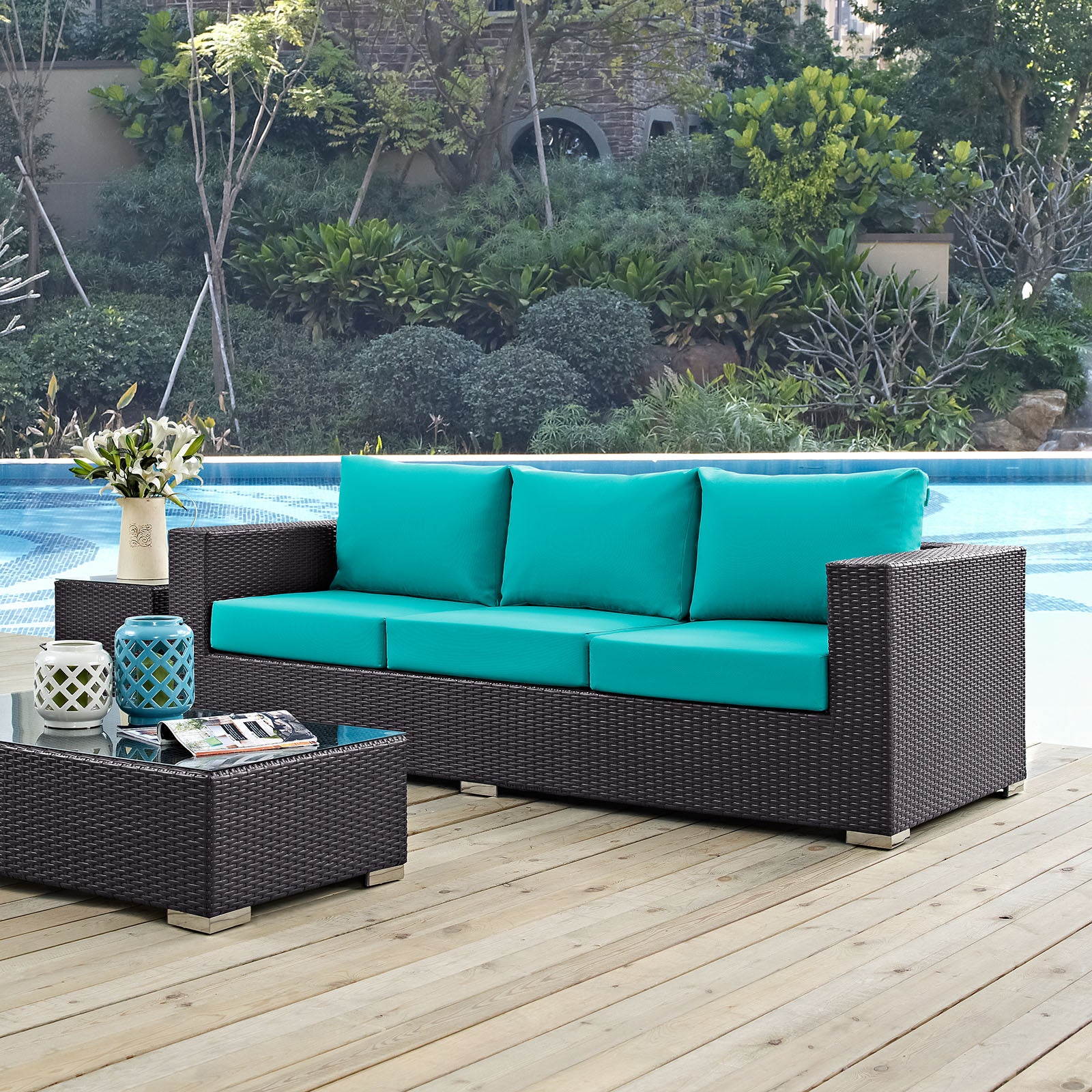 Modway Convene Outdoor Patio Sofa | Outdoor Sofas, Loveseats & Sectionals | Modishstore-19
