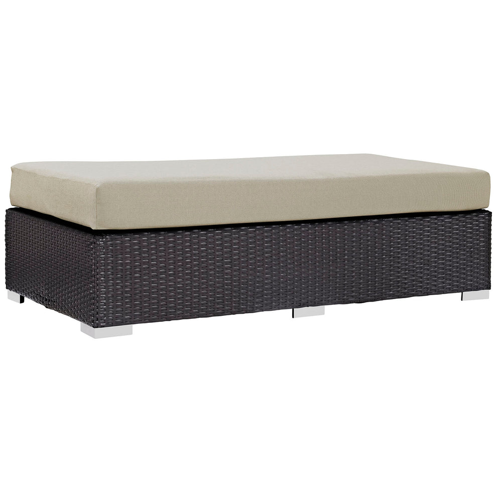 Modway Convene Outdoor Patio Fabric Rectangle Ottoman - EEI-1847 | Outdoor Ottomans | Modishstore - 7