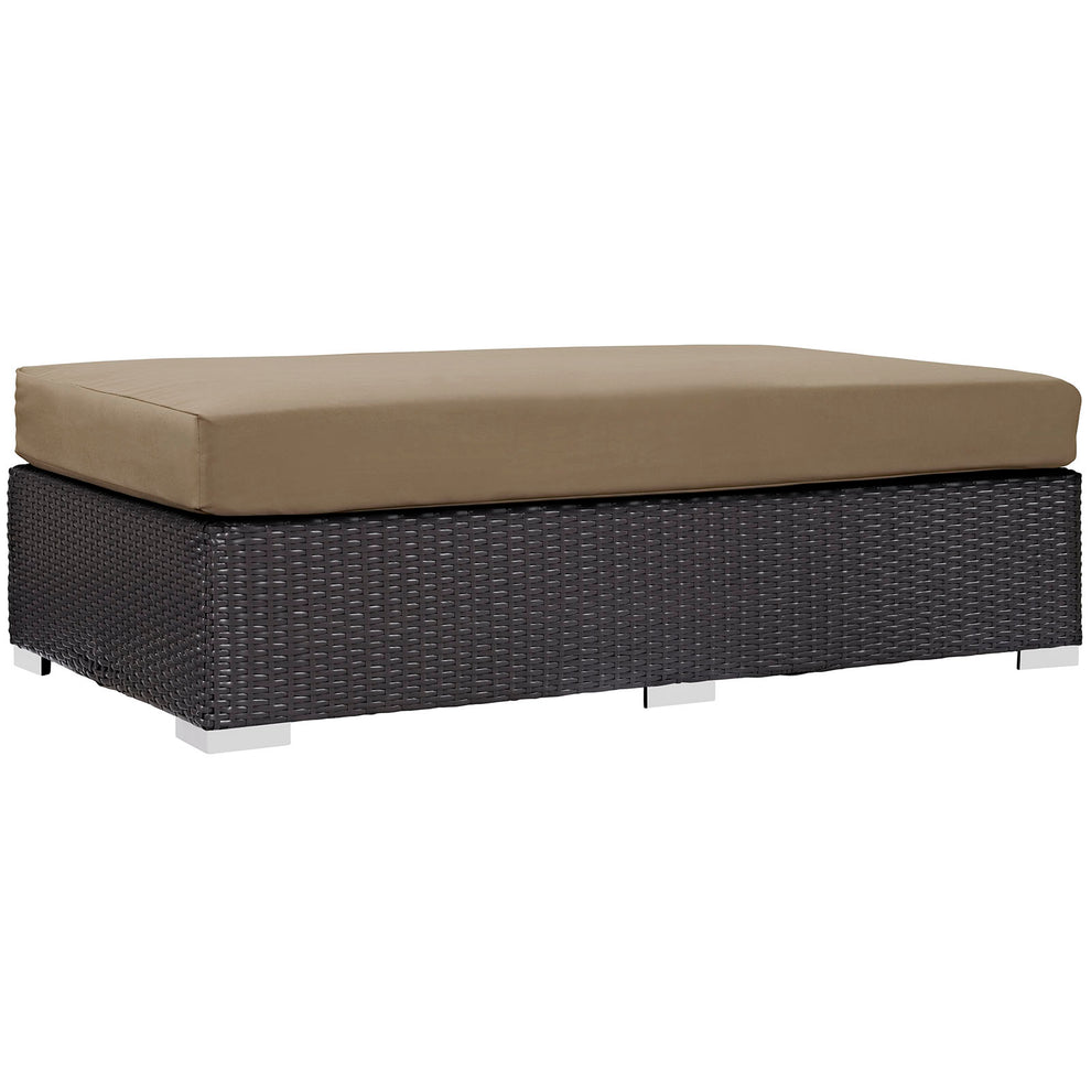 Modway Convene Outdoor Patio Fabric Rectangle Ottoman - EEI-1847 | Outdoor Ottomans | Modishstore - 6