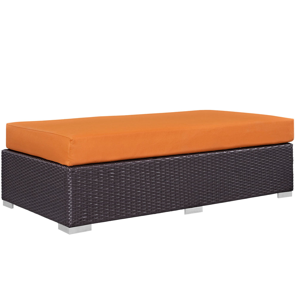 Modway Convene Outdoor Patio Fabric Rectangle Ottoman - EEI-1847 | Outdoor Ottomans | Modishstore - 5