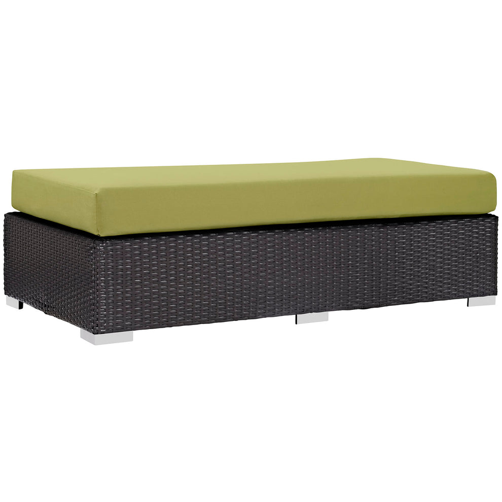 Modway Convene Outdoor Patio Fabric Rectangle Ottoman - EEI-1847 | Outdoor Ottomans | Modishstore - 4