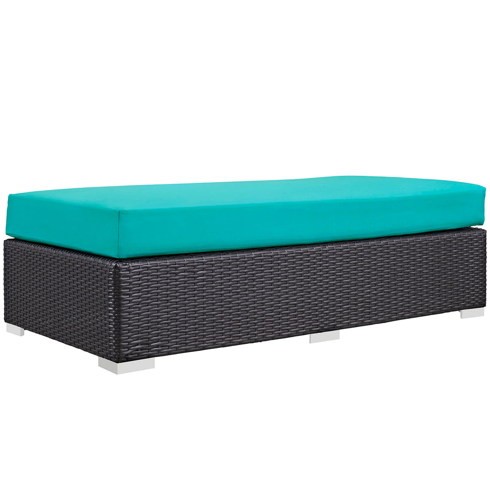 Modway Convene Outdoor Patio Fabric Rectangle Ottoman - EEI-1847 | Outdoor Ottomans | Modishstore - 2