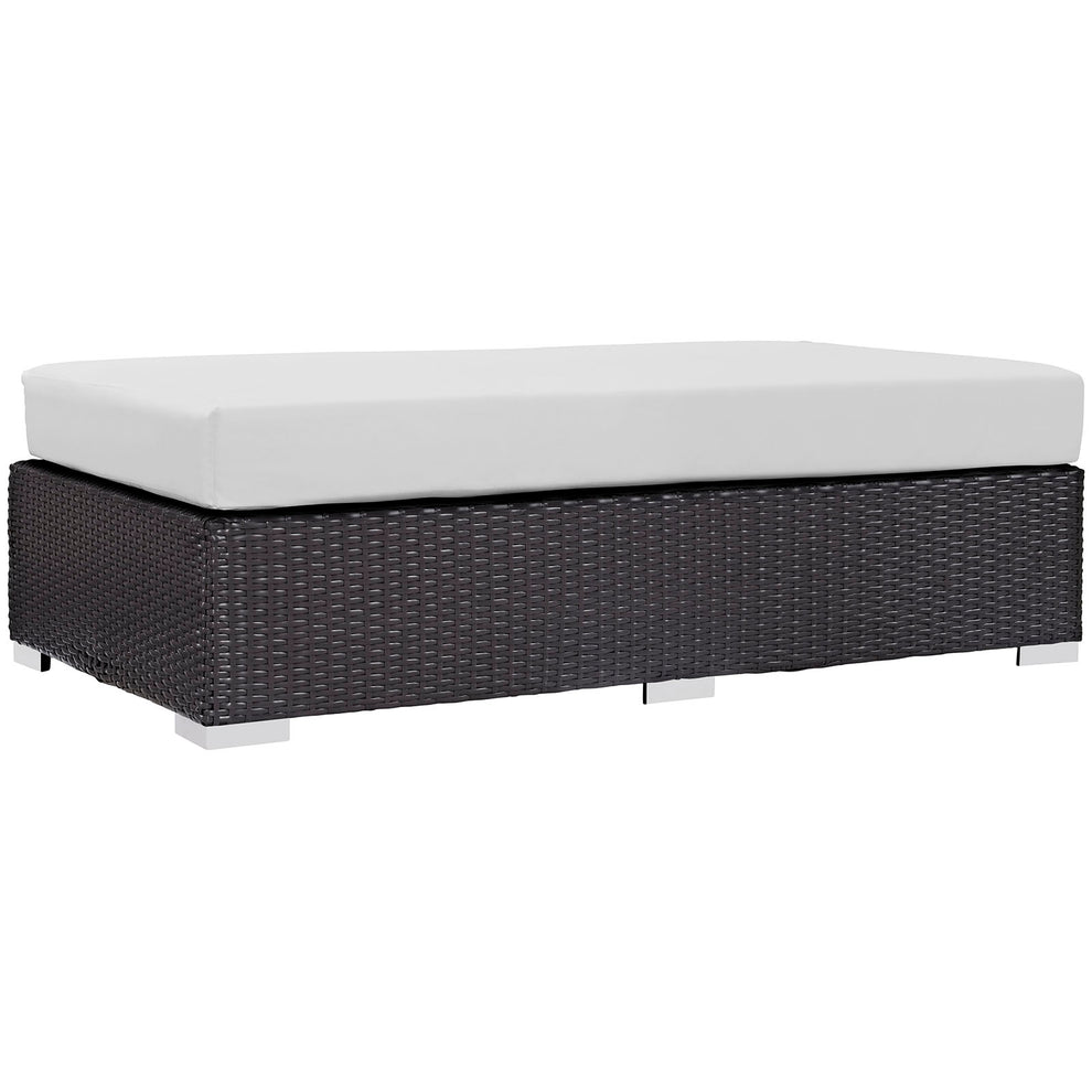 Modway Convene Outdoor Patio Fabric Rectangle Ottoman - EEI-1847 | Outdoor Ottomans | Modishstore - 1