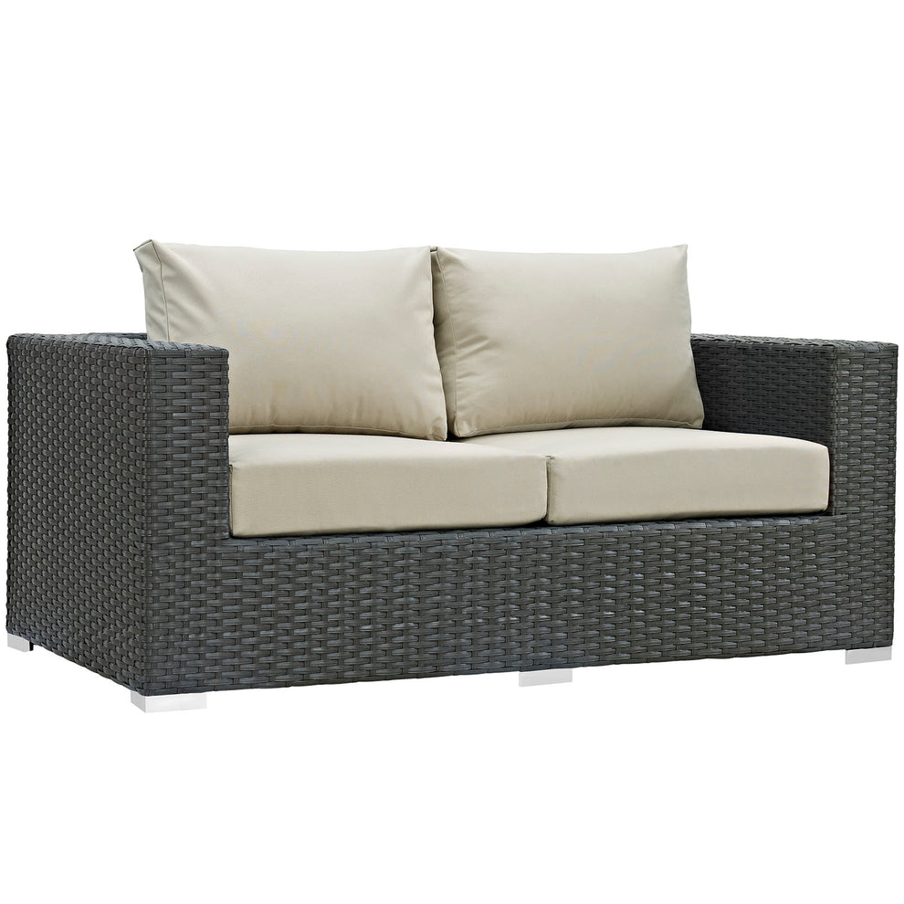 Modway Sojourn Outdoor Patio Loveseat - EEI-1851 | Outdoor Sofas, Loveseats & Sectionals | Modishstore - 1