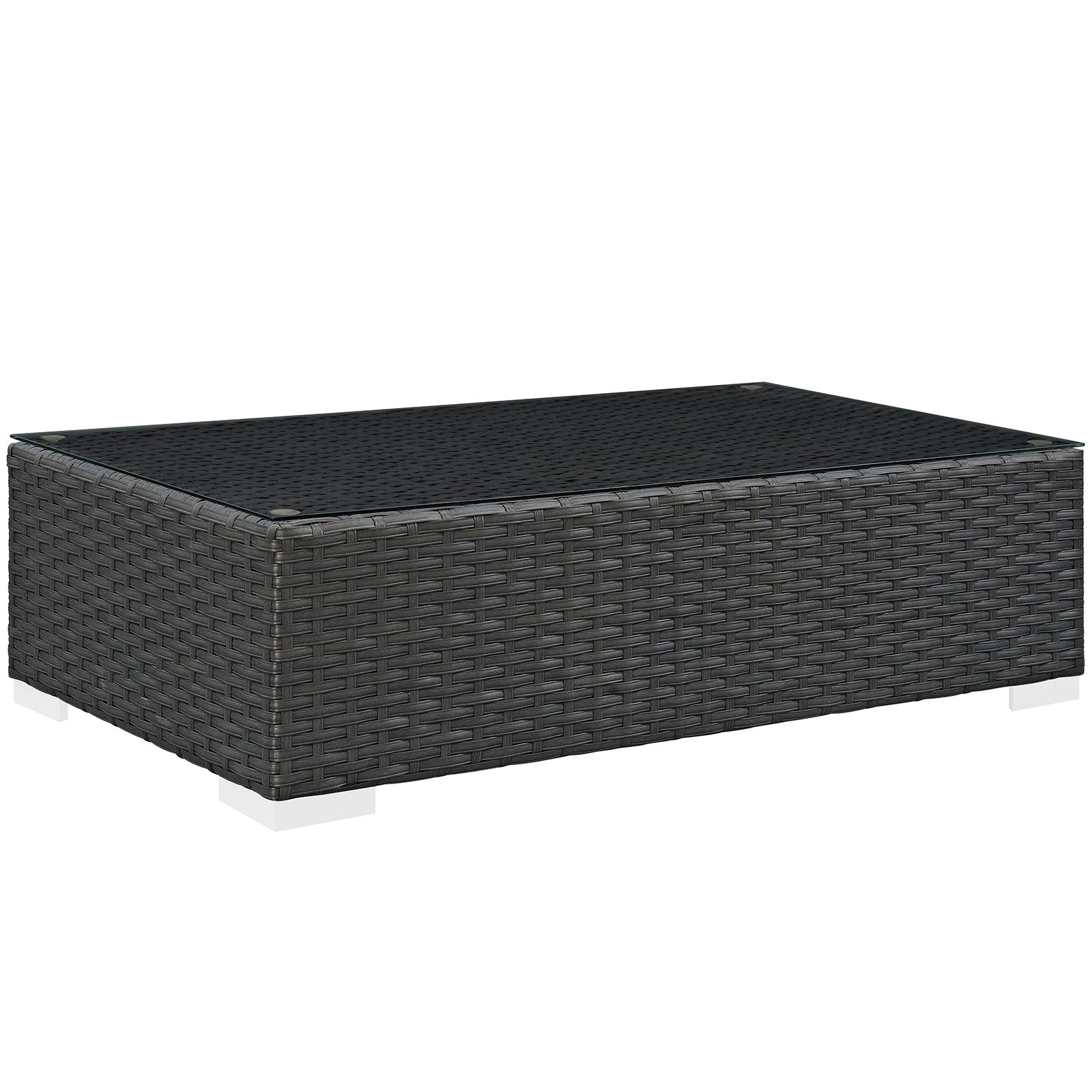 Modway Sojourn Outdoor Patio Coffee Table - Chocolate - EEI-1852 | Outdoor Tables | Modishstore - 1