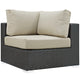 Modway Sojourn Outdoor Patio Corner | Outdoor Sofas, Loveseats & Sectionals | Modishstore-19