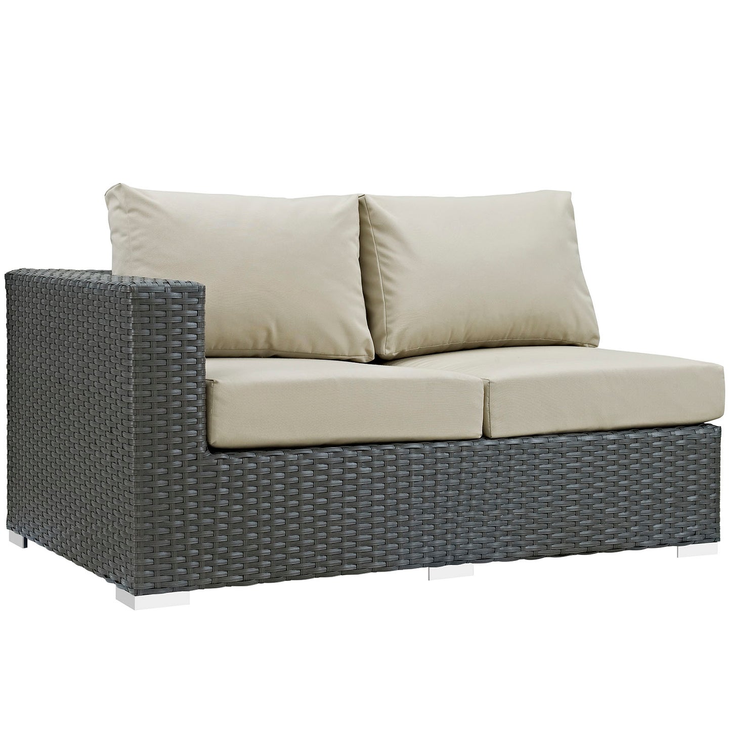 Modway Sojourn Outdoor Patio Left Arm Loveseat | Outdoor Sofas, Loveseats & Sectionals | Modishstore-18