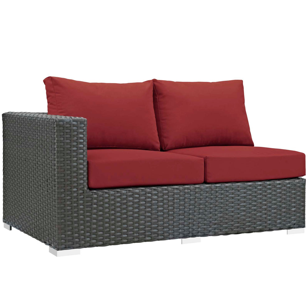 Modway Sojourn Outdoor Patio Left Arm Loveseat - EEI-1858 | Outdoor Sofas, Loveseats & Sectionals | Modishstore - 4