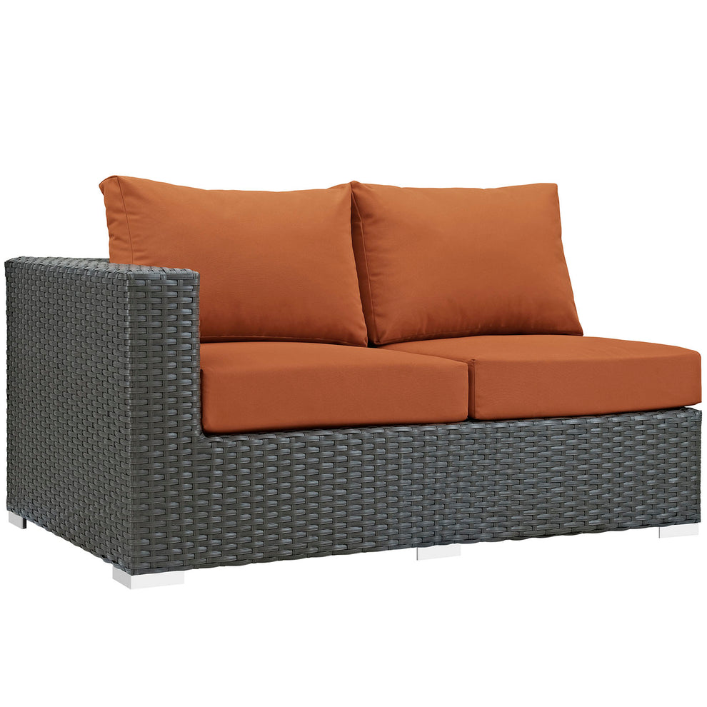 Modway Sojourn Outdoor Patio Left Arm Loveseat - EEI-1858 | Outdoor Sofas, Loveseats & Sectionals | Modishstore - 3