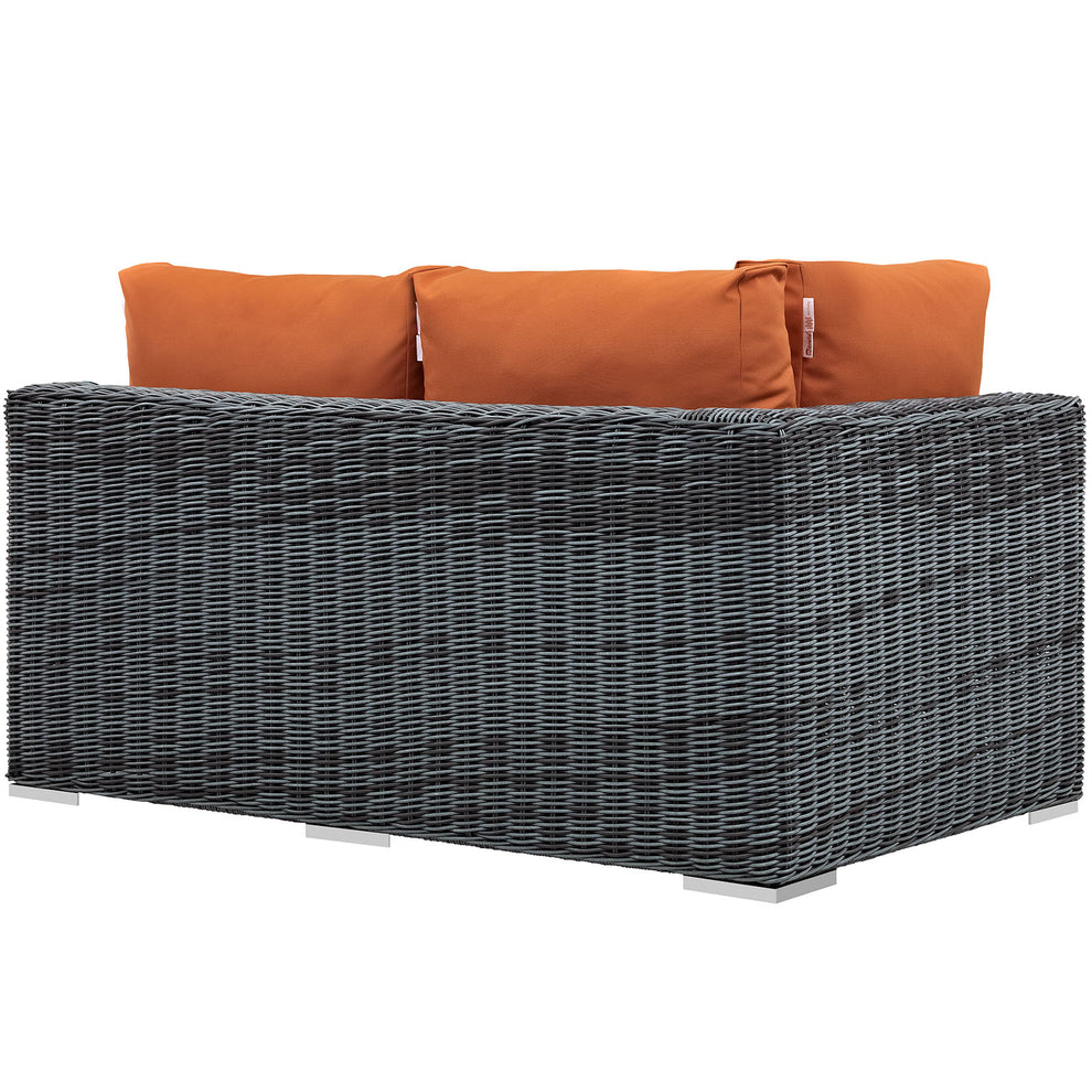 Summon Outdoor Patio Sunbrella® Left Arm Loveseat By Modway - EEI-1872 | Outdoor Sofas, Loveseats & Sectionals | Modishstore - 2