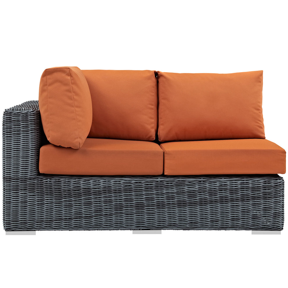 Summon Outdoor Patio Sunbrella® Left Arm Loveseat By Modway - EEI-1872 | Outdoor Sofas, Loveseats & Sectionals | Modishstore - 3
