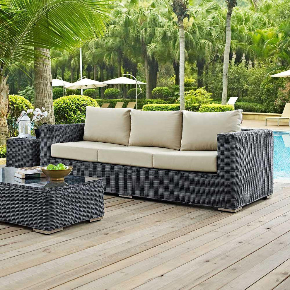 Modway Summon Outdoor Patio Sofa - EEI-1874 | Outdoor Sofas, Loveseats & Sectionals | Modishstore - 1
