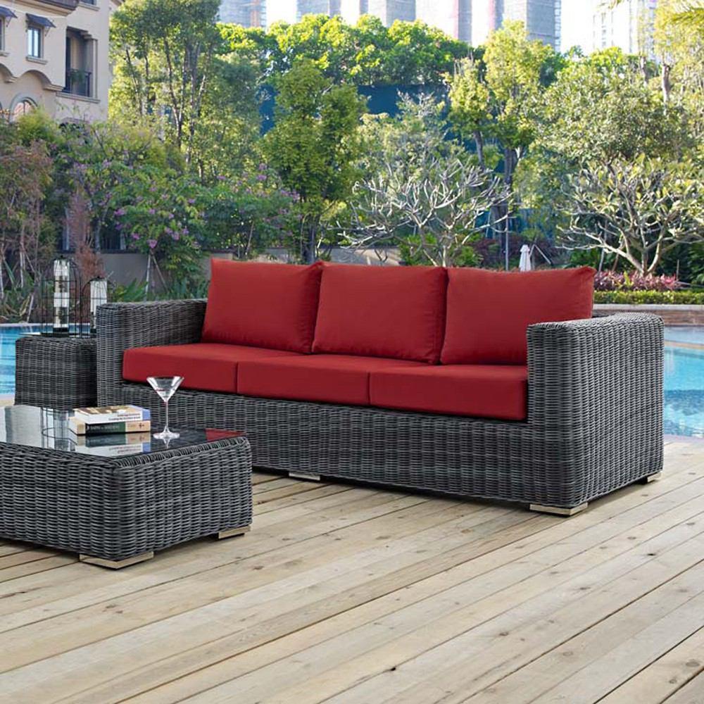 Modway Summon Outdoor Patio Sofa | Outdoor Sofas, Loveseats & Sectionals | Modishstore-15
