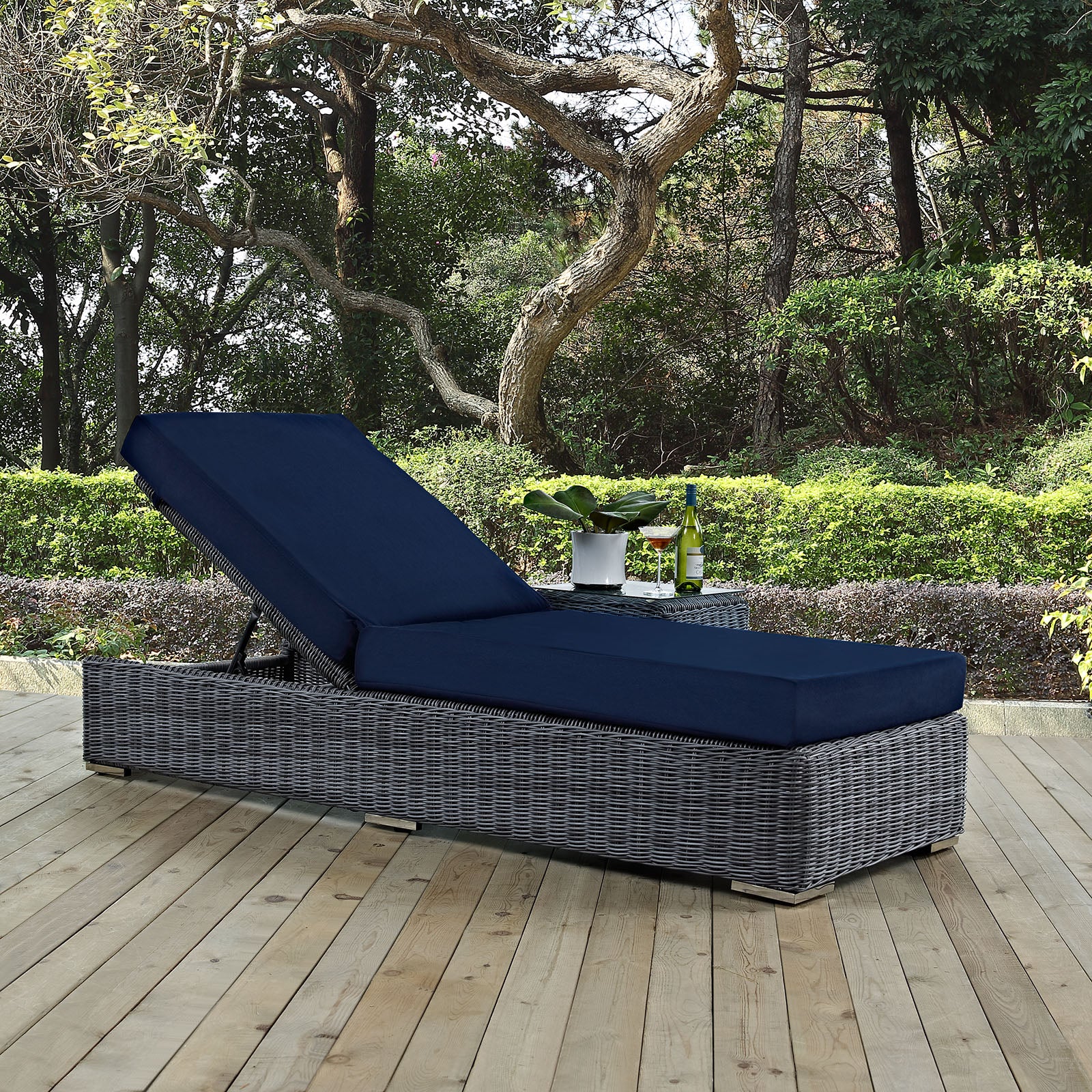 Summon Outdoor Patio Sunbrella® Chaise Lounge By Modway - EEI-1876 | Outdoor Chaise Lounges | Modishstore - 9