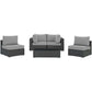 Modway Sojourn 5 Piece Outdoor Patio Sunbrella Sectional Set - EEI-1882 - EEI-1882 | Outdoor Sofas, Loveseats & Sectionals | Modishstore - 9