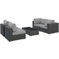 Modway Sojourn 5 Piece Outdoor Patio Sunbrella Sectional Set - EEI-1882 - EEI-1882 | Outdoor Sofas, Loveseats & Sectionals | Modishstore - 1