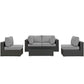 Modway Sojourn 5 Piece Outdoor Patio Sunbrella Sectional Set - EEI-1882 - EEI-1882 | Outdoor Sofas, Loveseats & Sectionals | Modishstore - 2