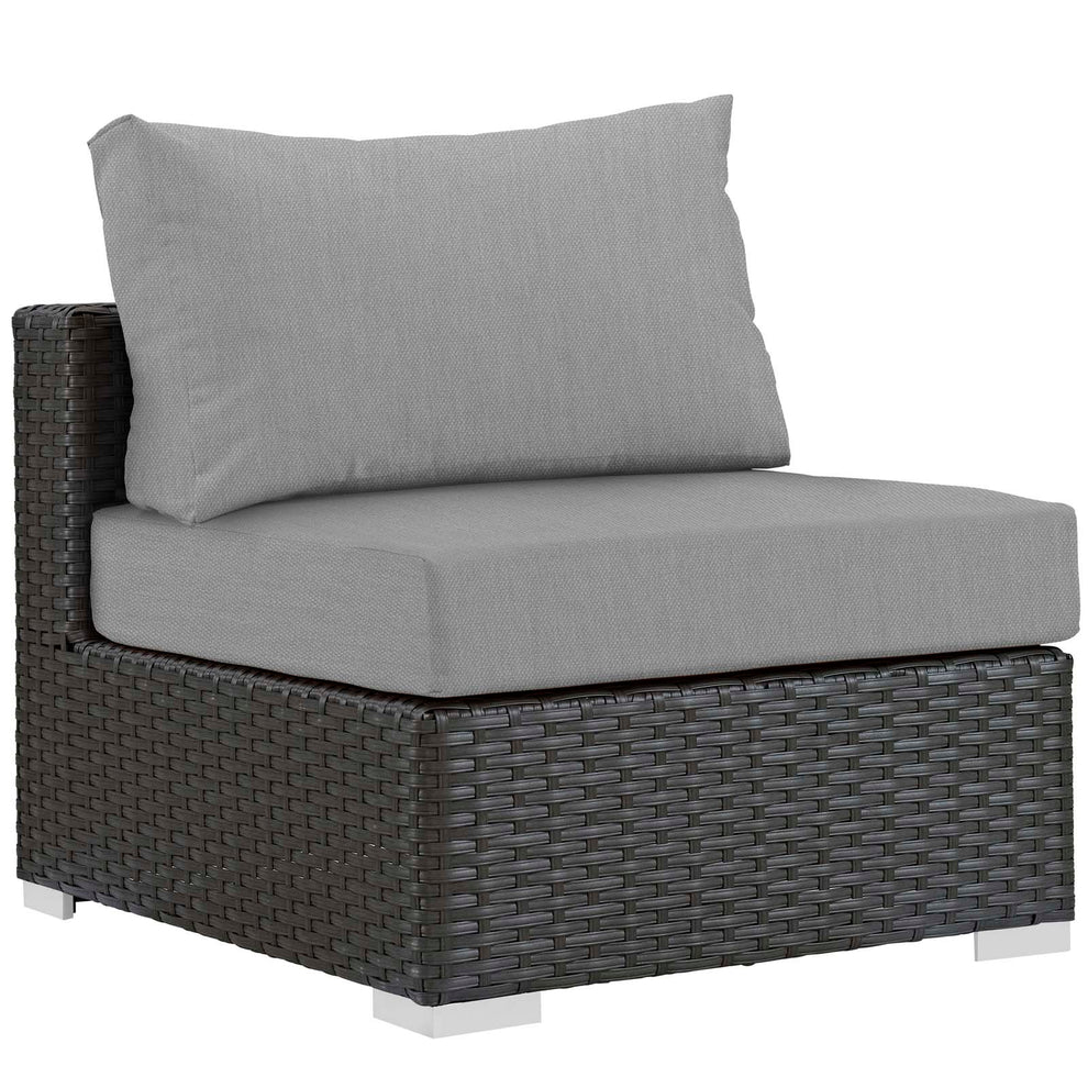Modway Sojourn 5 Piece Outdoor Patio Sunbrella Sectional Set - EEI-1882 - EEI-1882 | Outdoor Sofas, Loveseats & Sectionals | Modishstore - 3