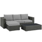Modway Sojourn 3 Piece Outdoor Patio Sunbrella Sectional Set - EEI-1889 - EEI-1889 | Outdoor Sofas, Loveseats & Sectionals | Modishstore - 1