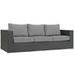 Modway Sojourn 3 Piece Outdoor Patio Sunbrella Sectional Set - EEI-1889 - EEI-1889 | Outdoor Sofas, Loveseats & Sectionals | Modishstore - 3