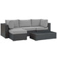 Modway Sojourn 5 Piece Outdoor Patio Sunbrella Sectional Set - EEI-1890 - EEI-1890 | Outdoor Sofas, Loveseats & Sectionals | Modishstore - 10