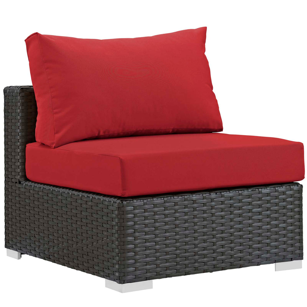 Modway Sojourn 5 Piece Outdoor Patio Sunbrella Sectional Set - EEI-1890 - EEI-1890 | Outdoor Sofas, Loveseats & Sectionals | Modishstore - 5