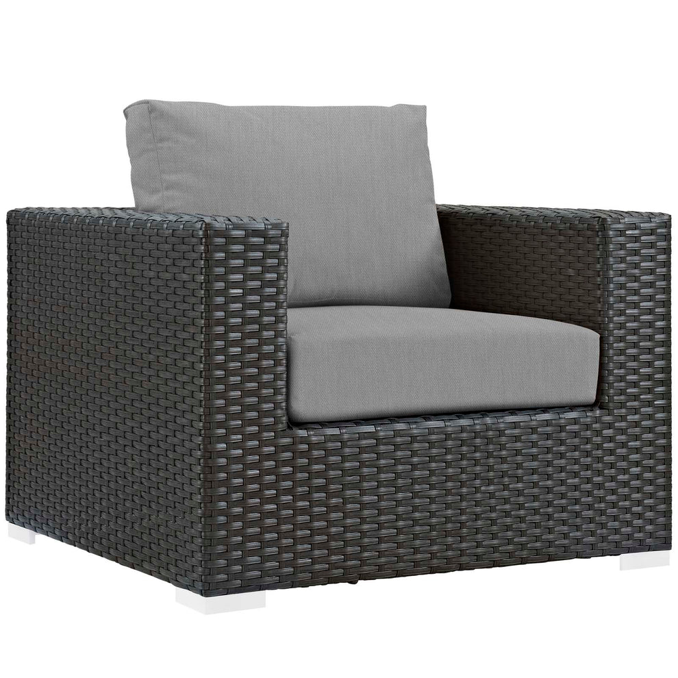 Modway Sojourn 3 Piece Outdoor Patio Sunbrella Sectional Set - EEI-1891 - EEI-1891 | Outdoor Sofas, Loveseats & Sectionals | Modishstore - 3