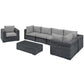 Summon 7 Piece Outdoor Patio Sunbrella® Sectional Set By Modway - EEI-1892 | Outdoor Sofas, Loveseats & Sectionals | Modishstore - 10