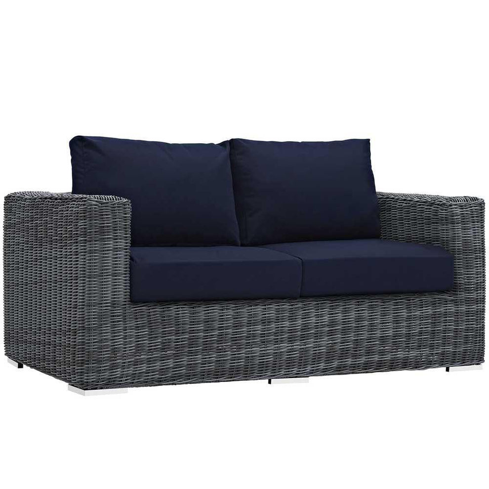 Modway Summon 5 Piece Outdoor Patio Sunbrella Sectional Set - EEI-1893 | Outdoor Sofas, Loveseats & Sectionals | Modishstore - 8