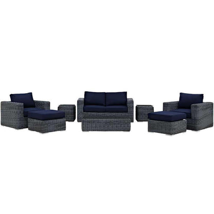 Modway Summon 8 Piece Outdoor Patio Sectional Set - EEI-1894 | Outdoor Sofas, Loveseats & Sectionals | Modishstore - 10