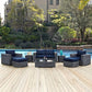 Modway Summon 8 Piece Outdoor Patio Sectional Set | Outdoor Sofas, Loveseats & Sectionals | Modishstore-15