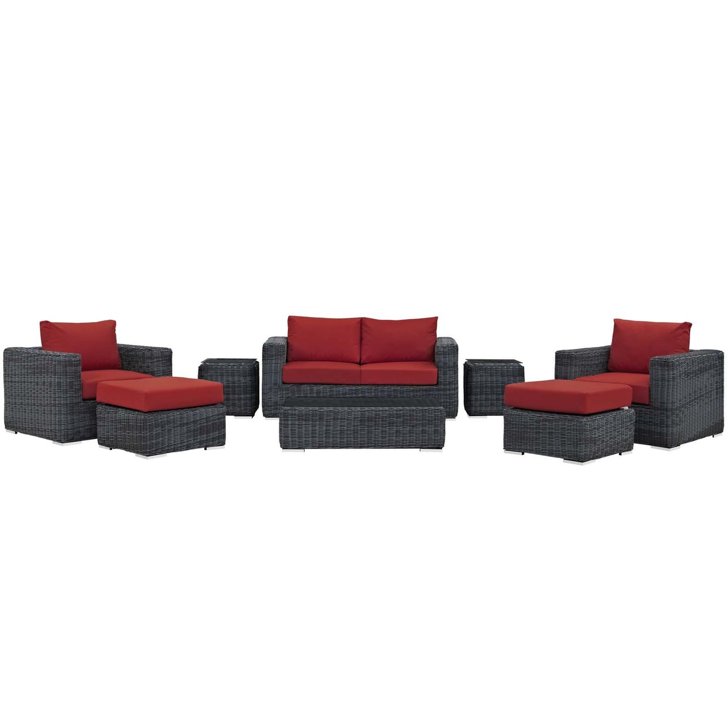 Modway Summon 8 Piece Outdoor Patio Sectional Set - EEI-1894 | Outdoor Sofas, Loveseats & Sectionals | Modishstore - 23
