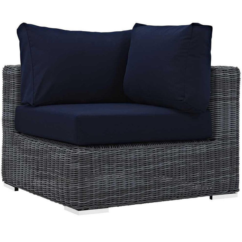Modway Summon 7 Piece Outdoor Patio Sunbrella Sectional Set - EEI-1897 | Outdoor Sofas, Loveseats & Sectionals | Modishstore - 11